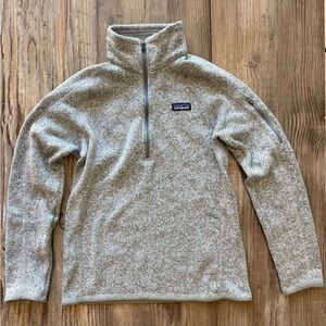 Patagonia Women’s Better Sweater 1/4-Zip Fleece Pullover size Medium Gray